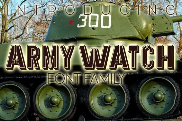 Army Watch Font Review for Bold Web Design