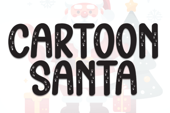 Cartoon Santa Font for Festive Crafts and Products