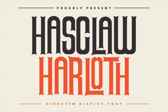 Hasclaw Harloth Font for Bold Craft Projects
