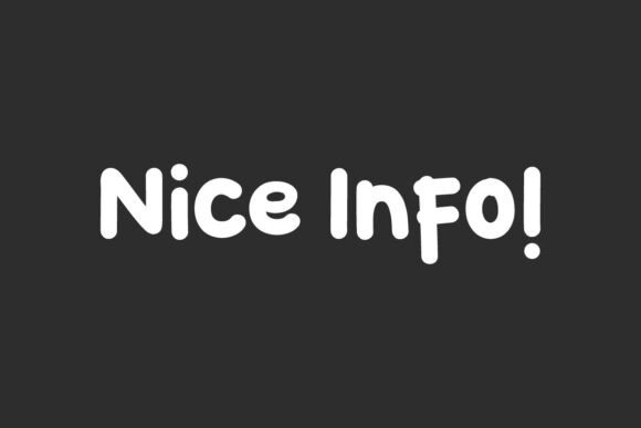 Nice Info Font: Playful Display Typography for Web Design