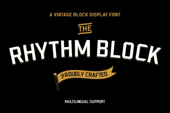 Rhythm Block Font: Bold Retro Type for Crafters