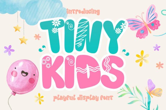 Tiny Kids Font: Whimsical Display Typography for Web Design