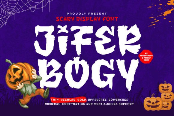 Unleash Halloween Terror with Jifer Bogy Font