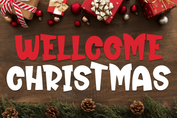 Wellcome Christmas Font: Handmade Holiday Charm